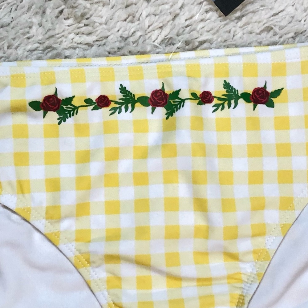 DISNEY Belle Yellow Gingham Swim Bottoms - Picture 5 of 7